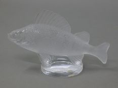 A Lalique R France glass fish. 16 cm long.