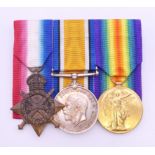 A trio of WWI medals awarded to L-29354 GNR G HAIGH RA.