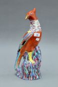 A Chinese pottery model of a bird. 44 cm high.