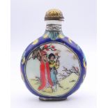 A Chinese enamel snuff bottle. 6 cm high.