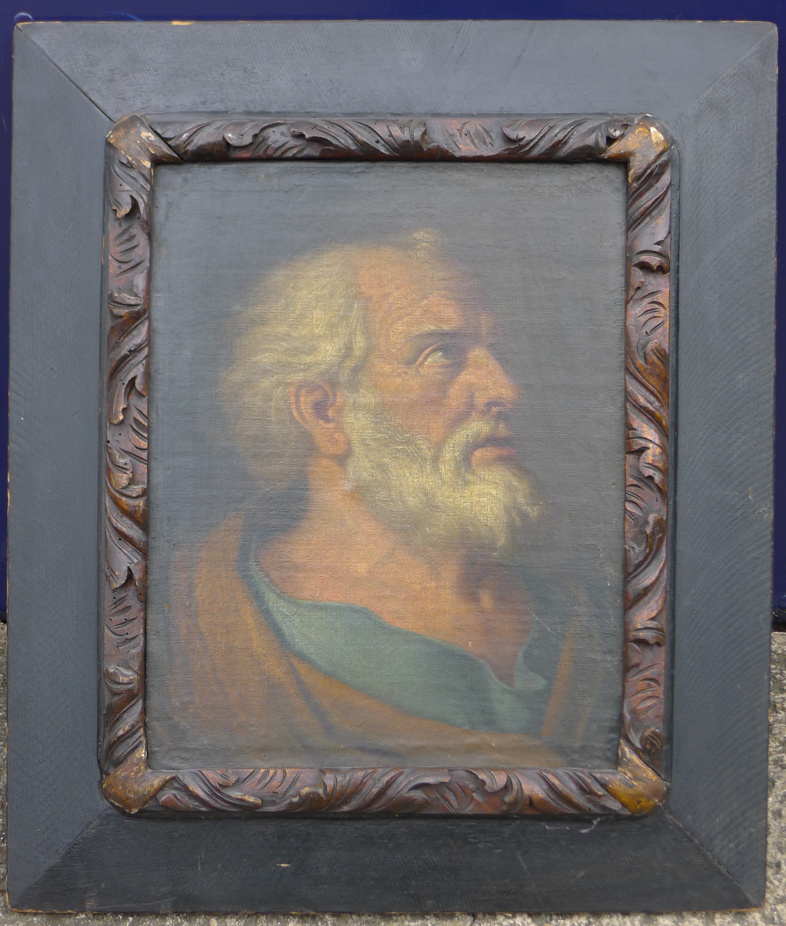 17TH CENTURY SCHOOL, Portrait of St Peter, oil on canvas, framed. 37 x 47.5 cm. - Image 4 of 10