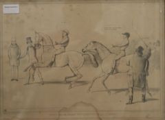JOHN HB DOYLE (1797-1868), Start for the Great Westminster Trial Stakes, lithograph, published 1841,
