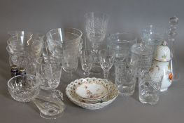 A box of miscellaneous ceramics and glassware.