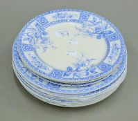 Nine Garfield Wallis Gimson porcelain plates.