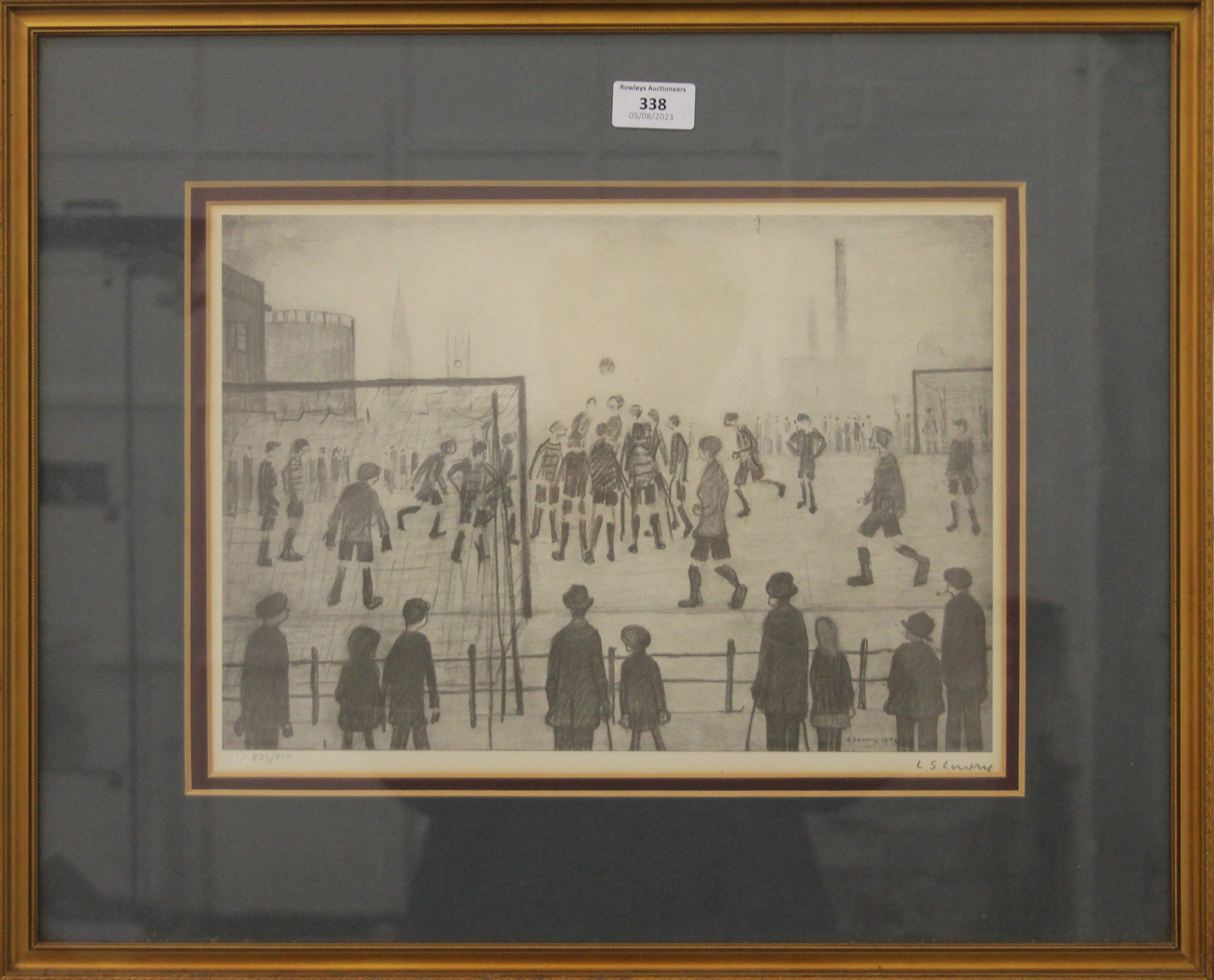 LAURENCE STEPHEN LOWRY RBA RA (1887-1976) British (AR), The Football Match, - Image 2 of 3