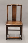 A 19th century Chinese hardwood side chair. 51.5 cm wide.