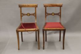 A pair of 19th century side chairs. 44.5 cm wide.