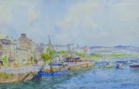 B PECKHAM (born 1945), Quayside View, watercolour, framed and glazed. 31 x 40 cm, image 17.