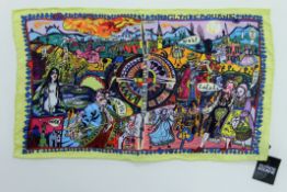 SIR GRAYSON PERRY CBE RA (born 1960) British (AR), Glyndebourne, a silk handkerchief. 38 x 22 cm.