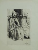 ALPHONSE LEGROS (1837-1911) French/British, Reflection, an etching on paper. 15 x 23 cm.