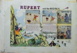 ALFRED BESTALL MBE (1892-1986) British (AR), Rupert And The Red Box,