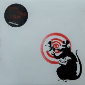 BANKSY (born 1974) British, Radar Rat - Red On White - Dirty Funker album cover,