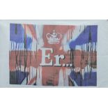 BANKSY (born 1974) British, Er........Queen's Jubilee Tea Towel, numbered 256/1000.