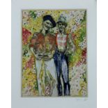 BILLY CHILDISH (born 1959) British (AR), Father and Son, a signed limited edition print on card,