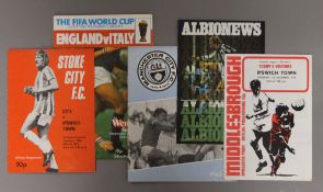 A large quantity of football programmes from the 1970s, mainly Ipswich Town home and away games,