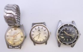 Three gentlemen's wristwatches - Roamer, Secura and Mentor.