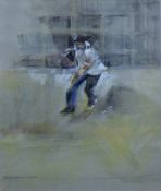 CORRINE STREETLY (20th/21st century) British, Skater, watercolour and a print by the same artist,