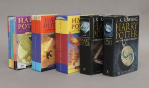 Four Harry Potter first editions and a Harry Potter box set.