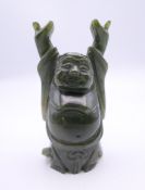 A jade Buddha. 7.5 cm high.