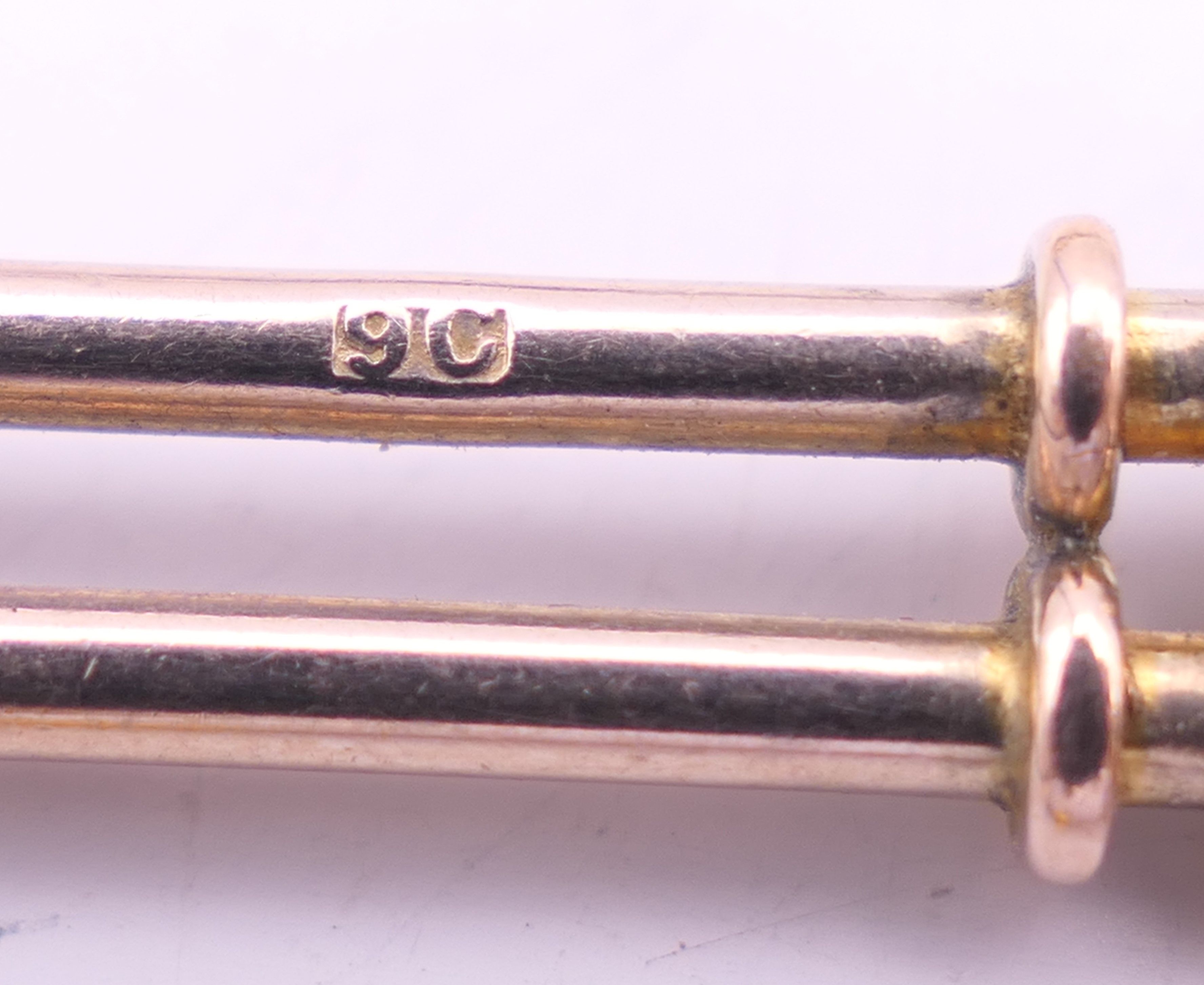 A 9 ct gold link watch chain. 41 cm long. 33.5 grammes. - Image 3 of 5