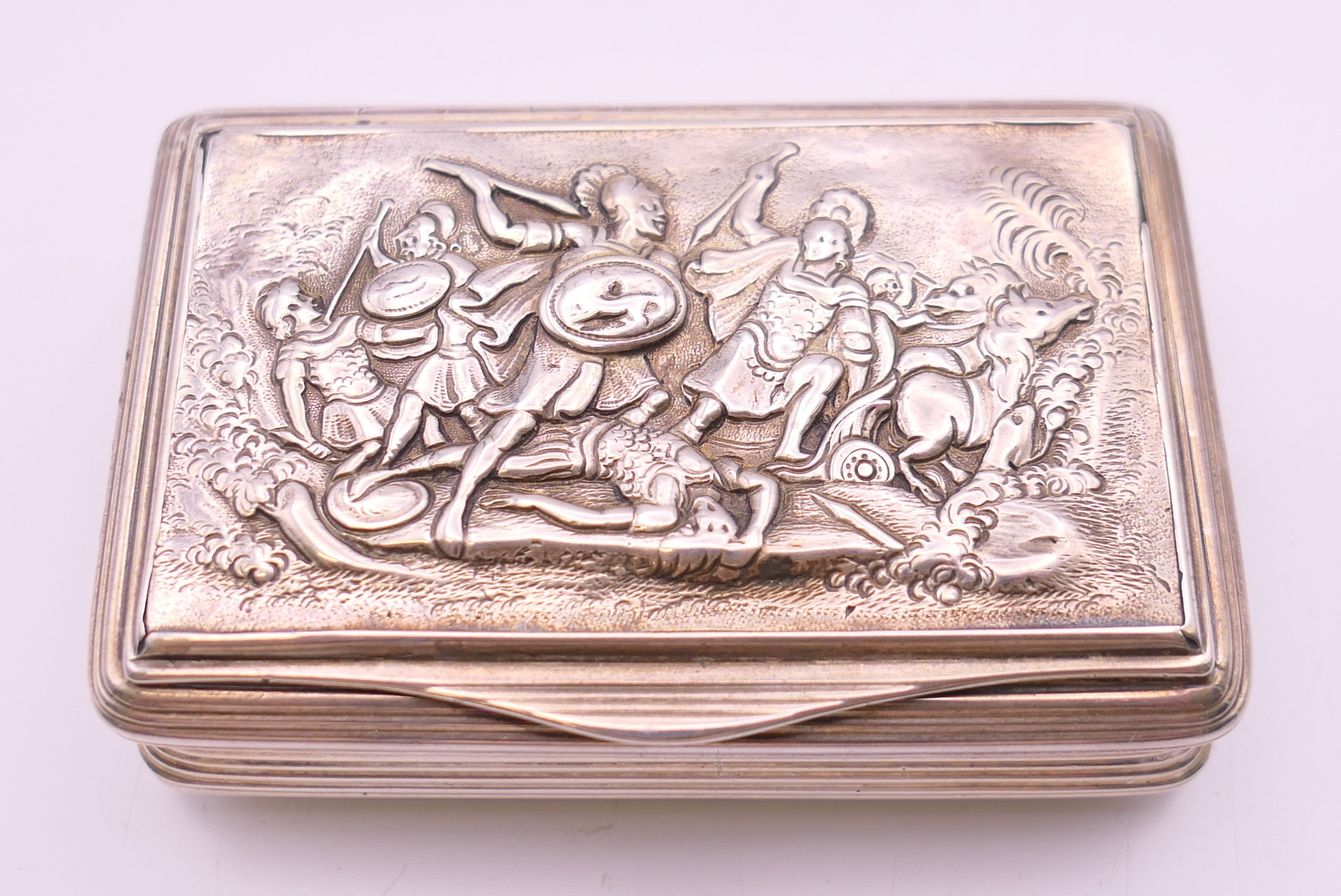 A George III silver snuff box, London 1808,