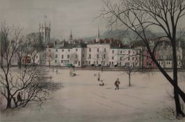 JEREMY KING (1933-2000), Snow in Oxford, limited edition print, numbered 8/250,