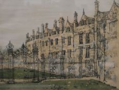 RICHARD BEER (1928-2017), Merton College, Oxford, limited edition print, signed, numbered 96/100,