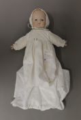 An Armond Marseille bisque headed doll. 36 cm high.