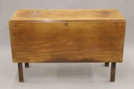 A 19th century mahogany single drop flap table. 115 cm long.
