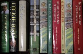 A quantity of various Cricket related books by Dickie Bird, John Arlott, Christopher Martin-Jenkins,