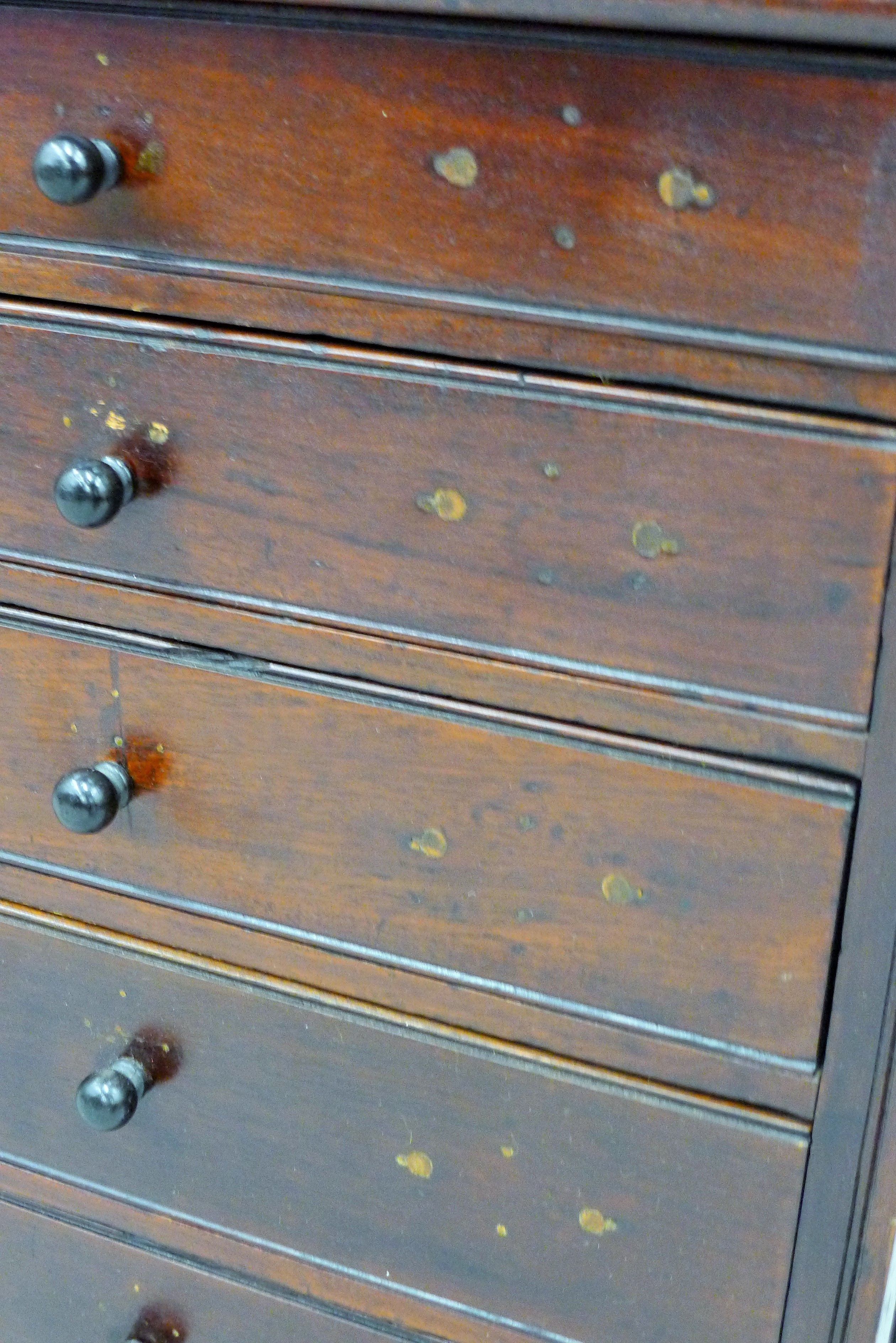 A Victorian bank of six drawers. 41.5 cm wide. - Image 5 of 5