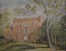I BURTON, Peckover House, Wisbech, oil on board, signed and dated 1967, framed. 49.5 x 39.5 cm.