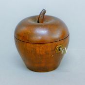 An apple form tea caddy. 10 cm high.
