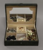 A box of costume jewellery.