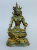 A bronze model of Buddha. 27 cm high.