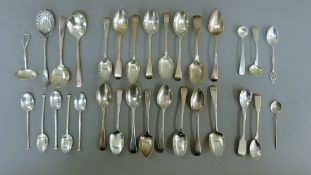 A quantity of silver and silver plated teaspoons, etc. 13.4 grammes of silver.