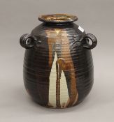A large Studio Pottery vase. 30 cm high.