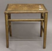 An Edward VII Coronation stool (adapted). 42.5 cm long.
