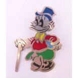 A silver Scrooge McDuck brooch. 6 cm high.