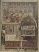 A quantity of 19th century loose prints depicting various Italian monuments and Religious scenes.
