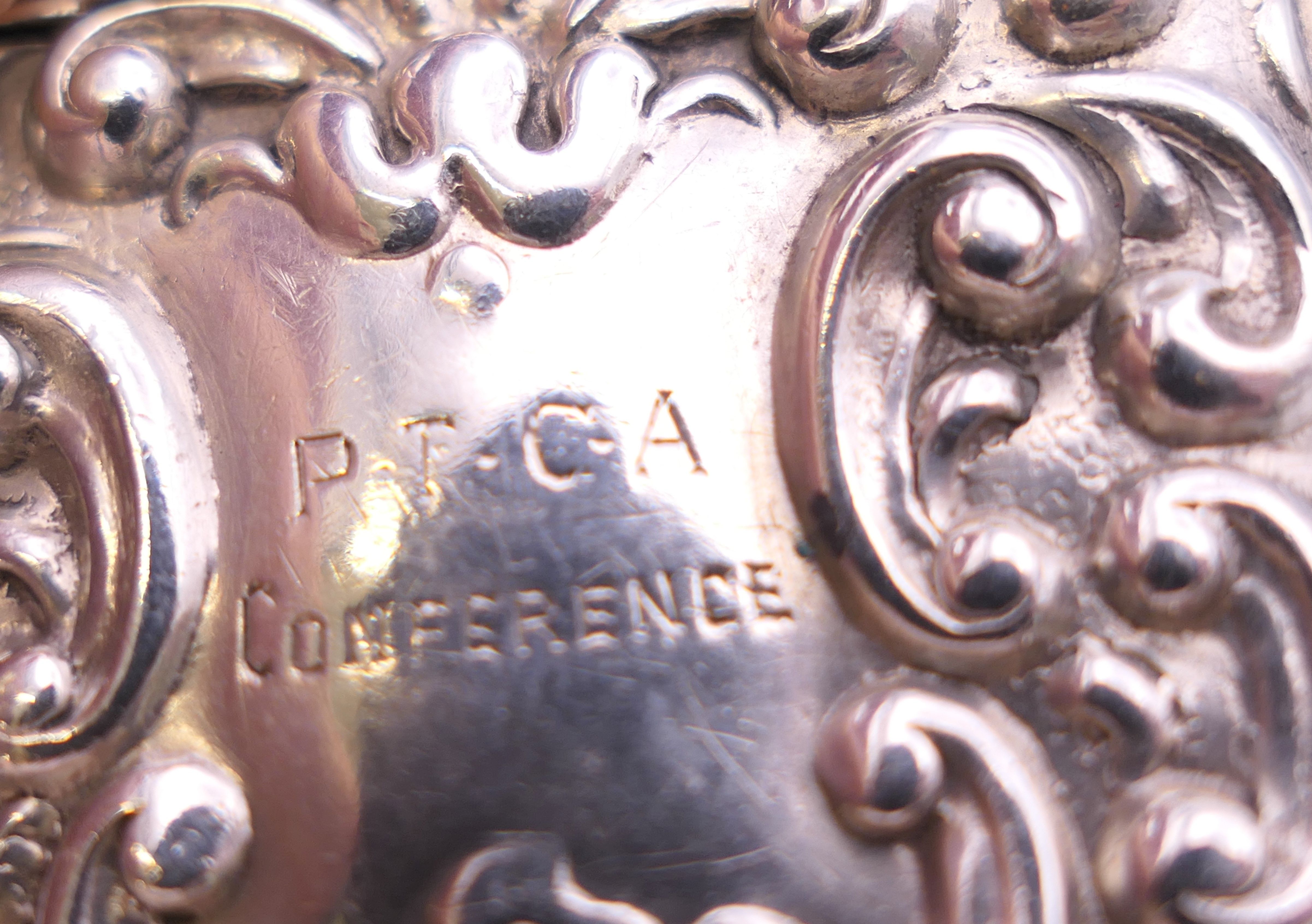 An Edwardian silver vesta case inscribed with 'Southampton 1909 P.T.C. - Image 4 of 7