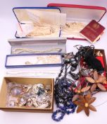 A quantity of various costume jewellery.