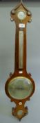 A 19th century rosewood banjo barometer. 101 cm high.