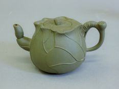A Chinese Yixing teapot. 14.5 cm long.