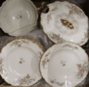 A quantity of Limoges porcelain dinner wares.