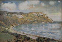 LIONEL HORSNELL (1932-2011), Coastal Bay Scene, watercolour and gouache, framed and glazed.