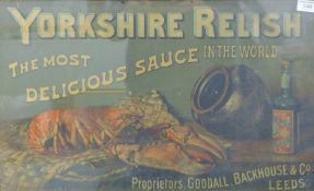 Yorkshire Relish framed advert. 60 x 37 cm.
