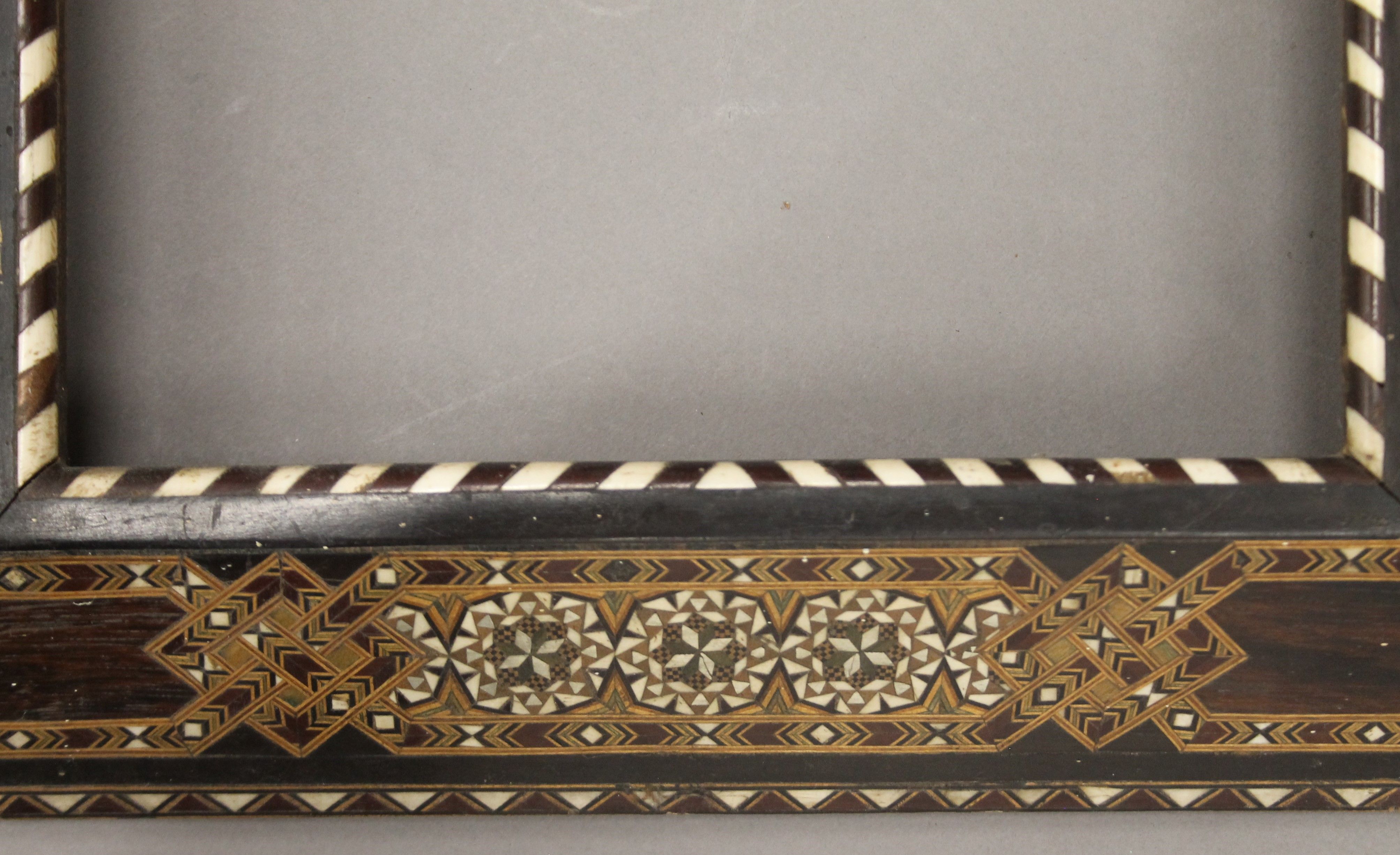 An Eastern bone inlaid frame. 34 x 44.5 cm. - Image 3 of 5