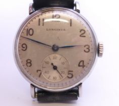 A ladies Longines wristwatch. 2.25 cm wide.