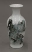 A small 20th century Chinese porcelain vase. 14.5 cm high.